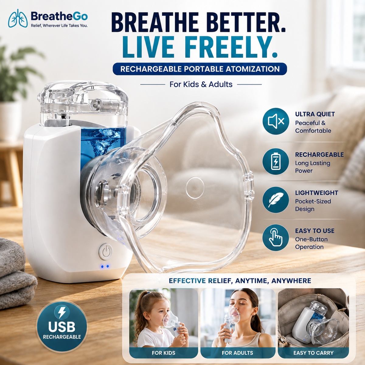 BreatheGo™ - Relief, Wherever Life Takes You.